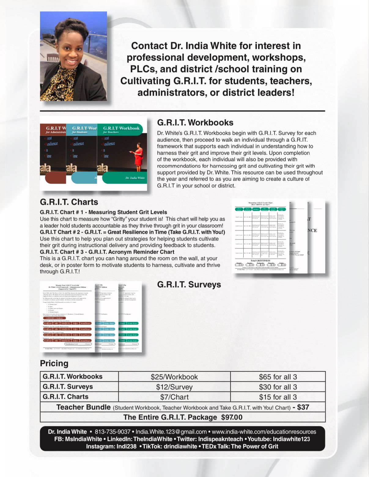 G.R.I.T. Workbook Bundle — Teachers, Students & Administrators