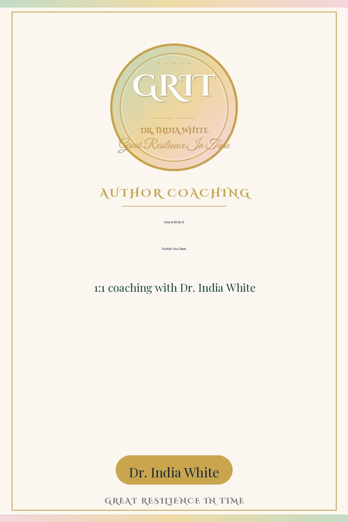 How to Write & Publish Your Book — Author Coaching
