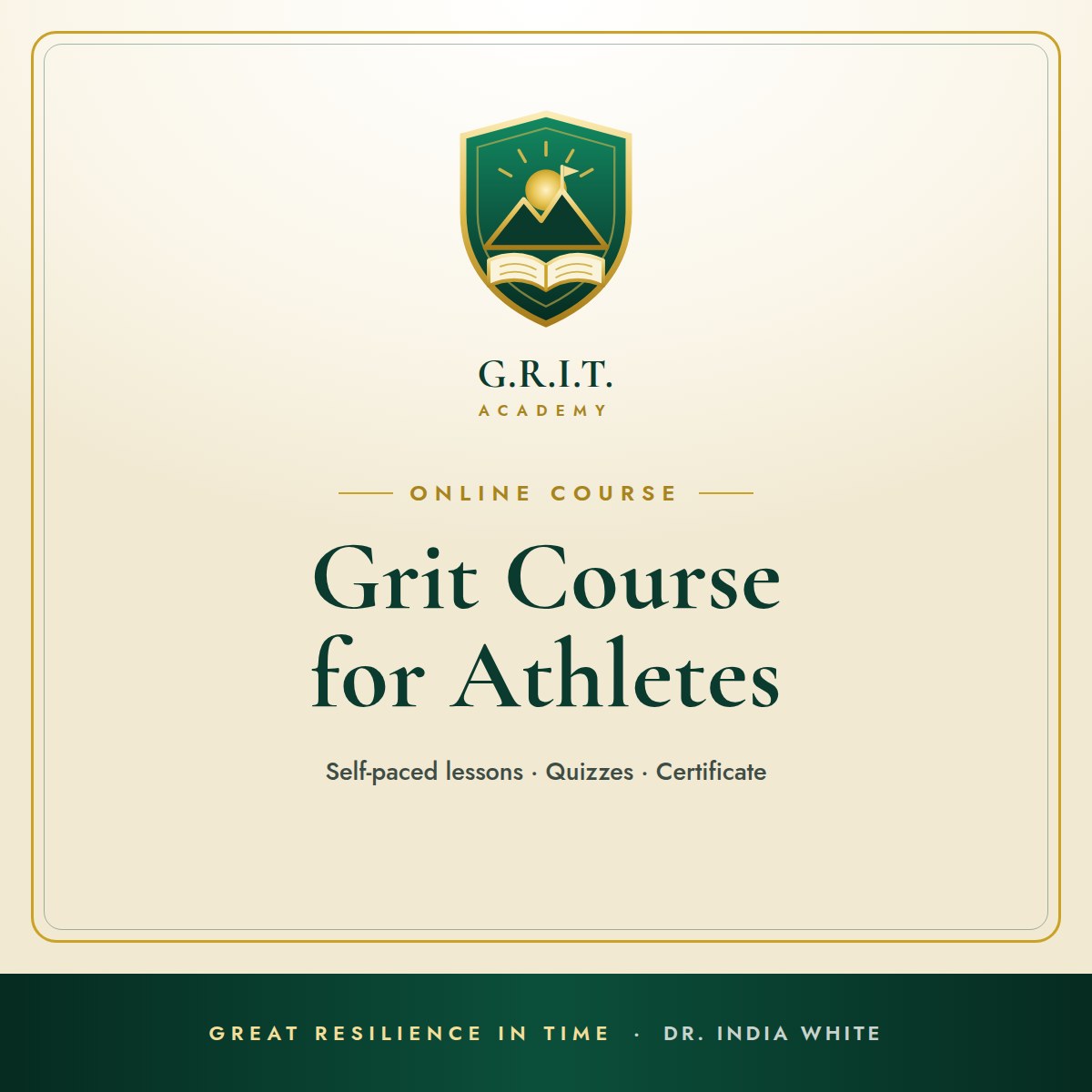 G.R.I.T. Academy: Grit Course for Athletes