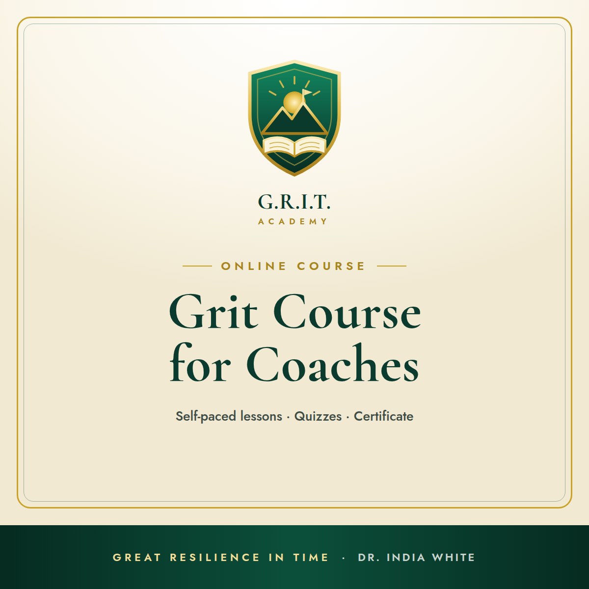 G.R.I.T. Academy: Grit Course for Coaches