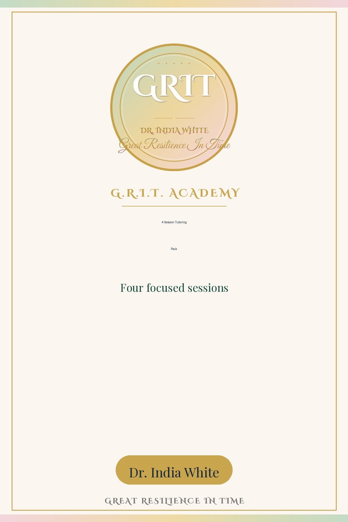 G.R.I.T. Academy — 4-Session Tutoring Pack