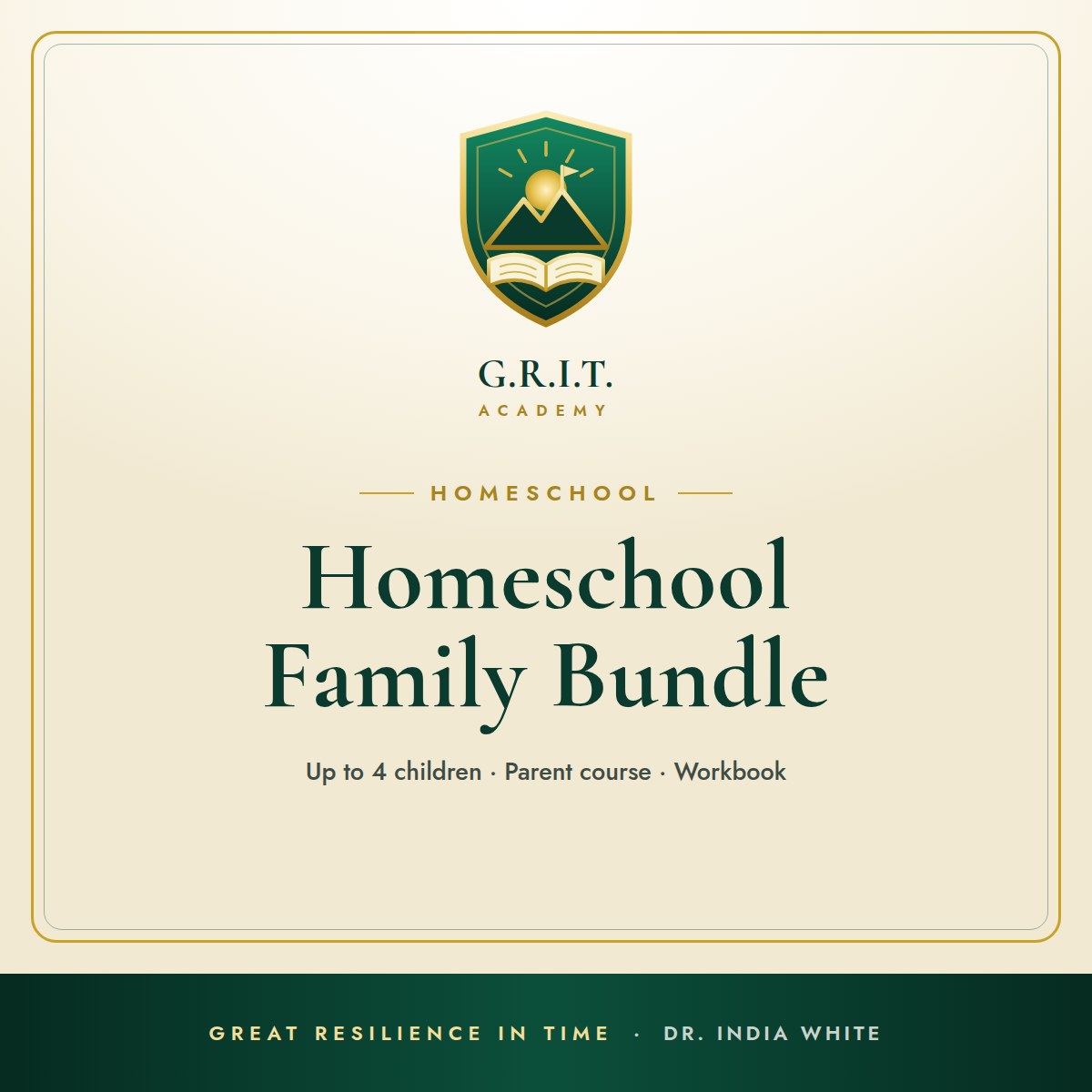 G.R.I.T. Academy: Homeschool Family Bundle