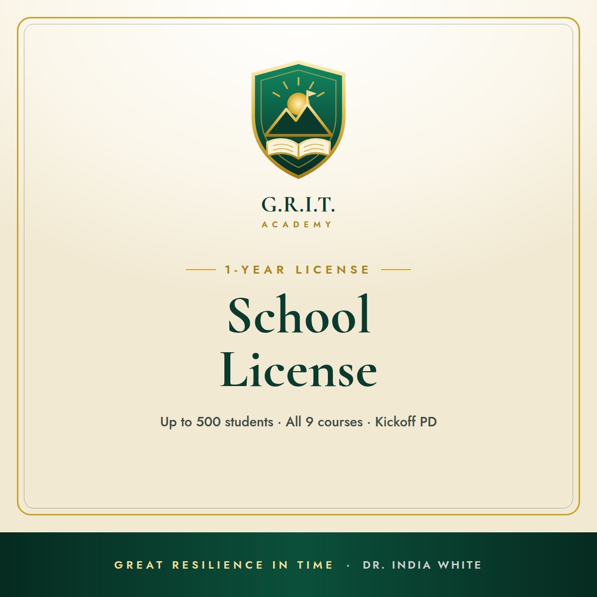 G.R.I.T. Academy: School License