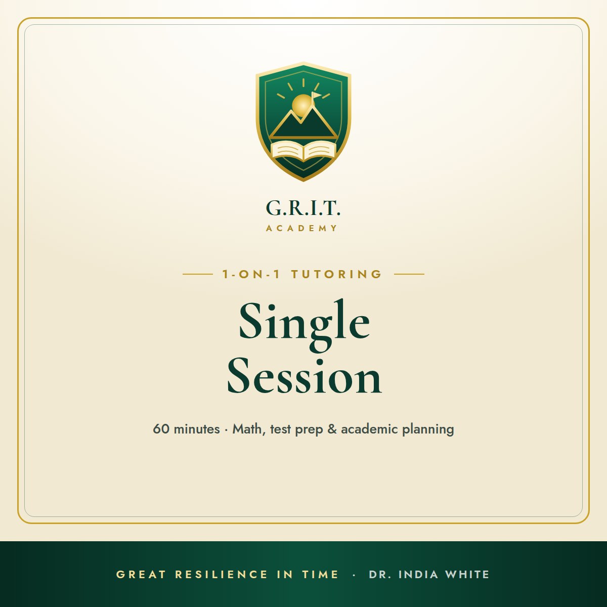 G.R.I.T. Academy Single Tutoring Session