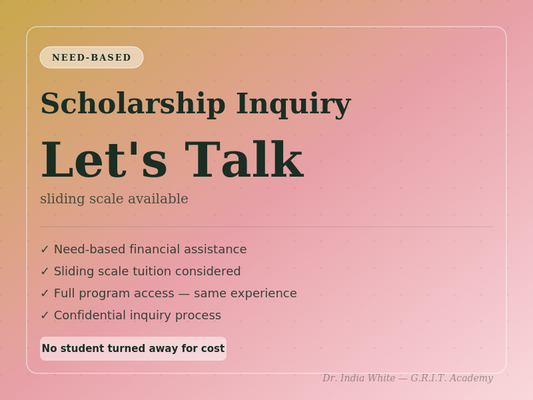 G.R.I.T. Academy — Scholarship Inquiry